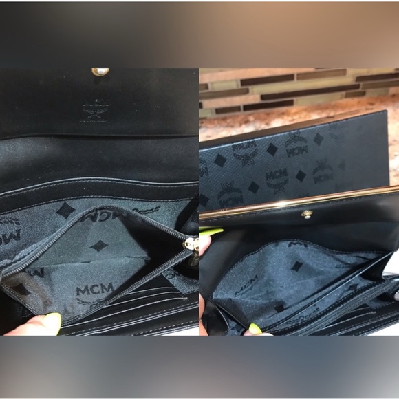 MCM Signature Leather Continental Wallet - Picture 10 of 15
